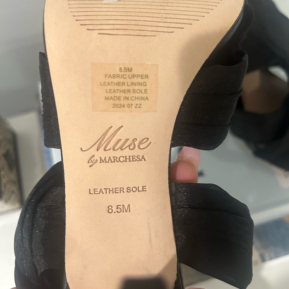 Marchesa Black Strappy Heels - Picture 4 of 4